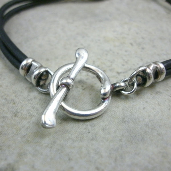 Infinity Symbol Möbius Strip Bracelet in Leather & Sterling Silver - PartsbyNC Industrial Jewelry