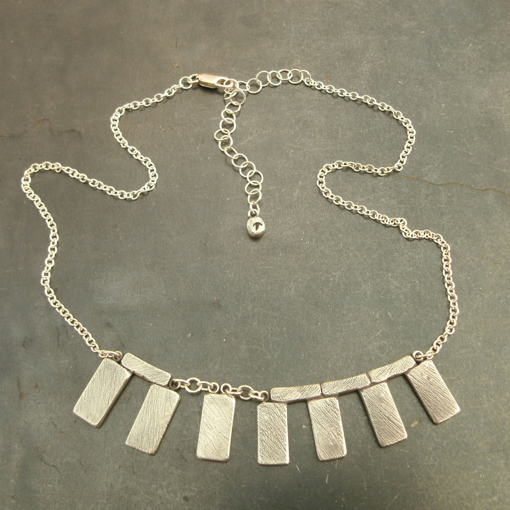 Stonehenge Necklace in Sterling & Fine Silver - PartsbyNC Industrial Jewelry