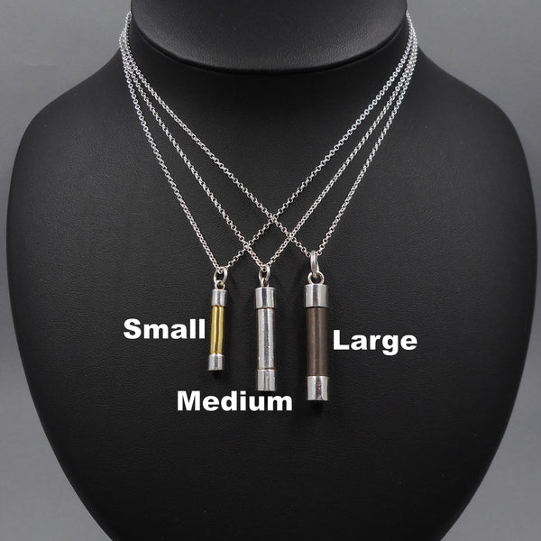 Small, Medium, and Large Fuse Pendants on Bust from PartsbyNC