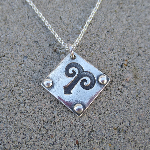 Zodiac Pendant in Fine Silver - PartsbyNC Industrial Jewelry