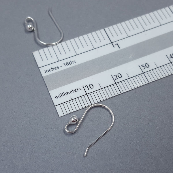3/4in Sterling Silver Shepard Hook Earring Components from PartsbyNC