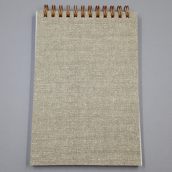 Burlap Texture Back Cover of Sketchbook by Aimporium