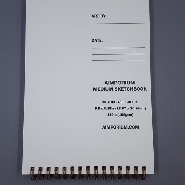 Inside Cover of Aimporium Medium Sketchbook