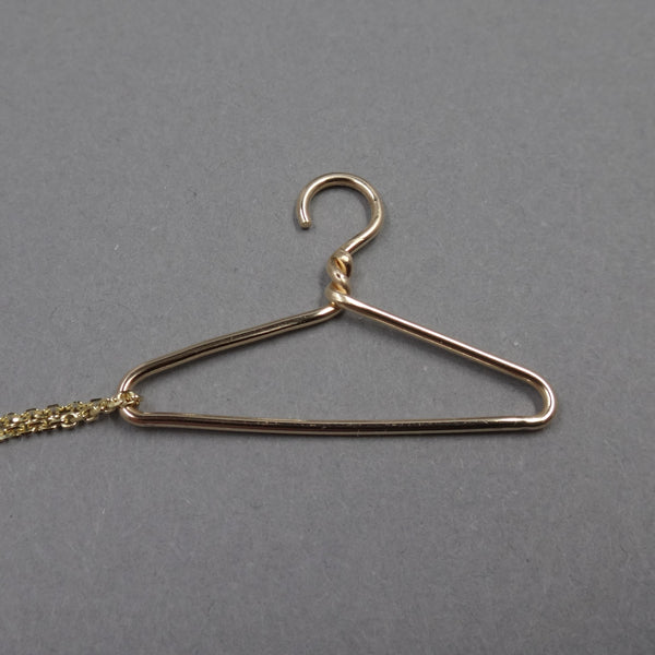 14k Yellow Gold Abortion Rights Hanger Necklace - PartsbyNC