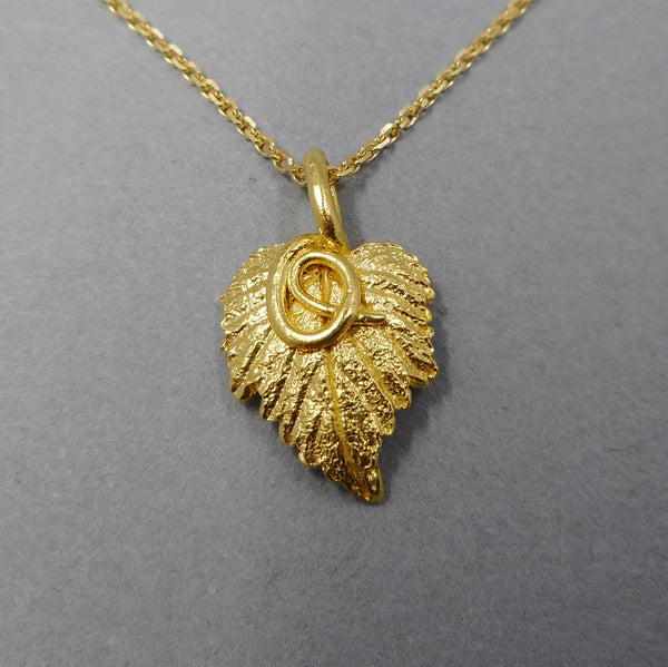 Grape Leaf Pendant in 22k Gold from PartsbyNC