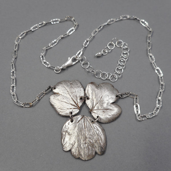 One of a Kind Columbine Necklace in Sterling & Fine Silver from PartsbyNC