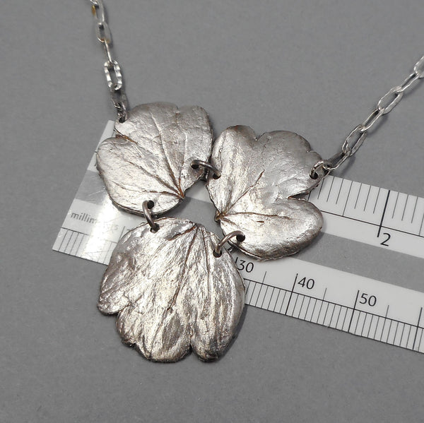 Columbine Necklace Drop in Fine Silver from PartsbyNC