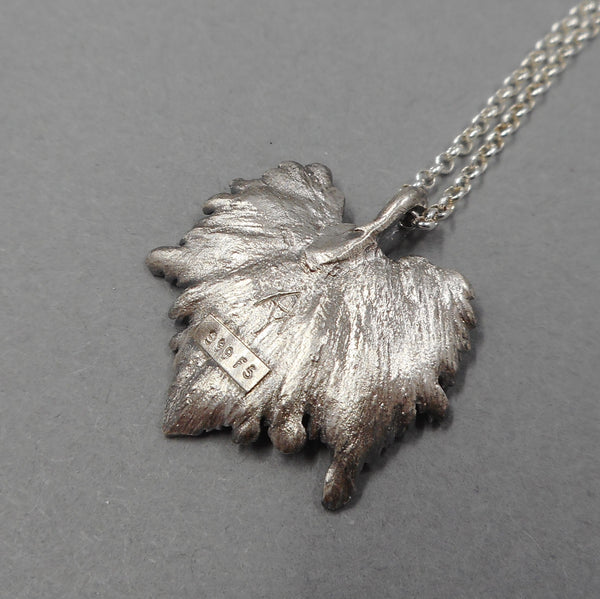 .999 Fine Silver Botanical Pendant from PartsbyNC