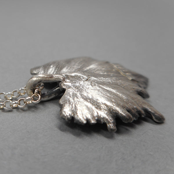 Fine Silver Leaf Necklace from PartsbyNC