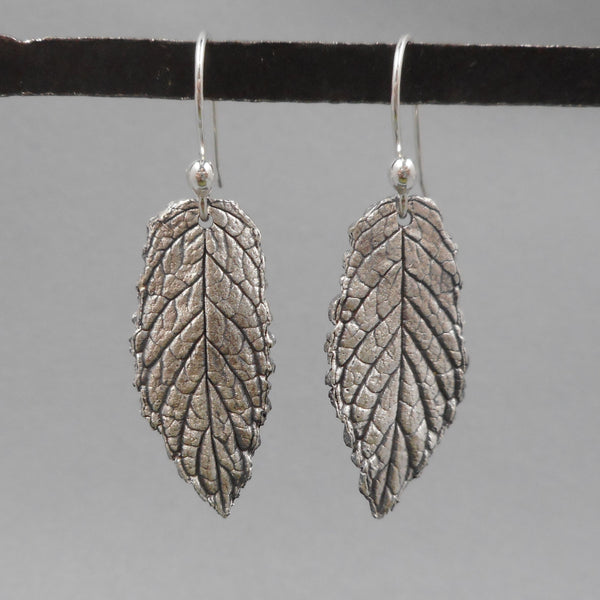 One of a Kind Mint Leaf Earrings from PartsbyNC