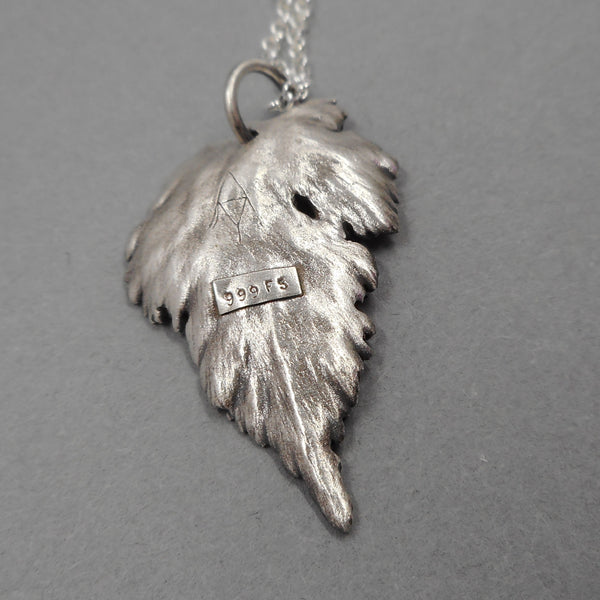 One of a Kind Fine Silver Botanical Pendant from PartsbyNC