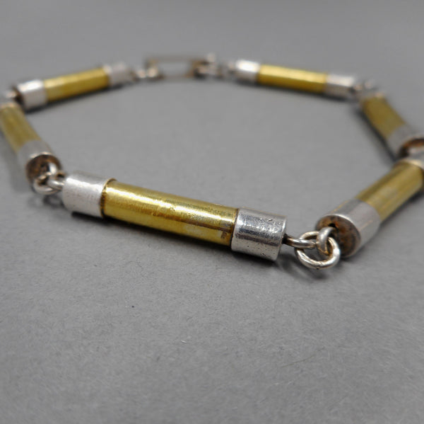 Close Up of Fuse Link in Fine Silver & 22k Gold from PartsbyNC