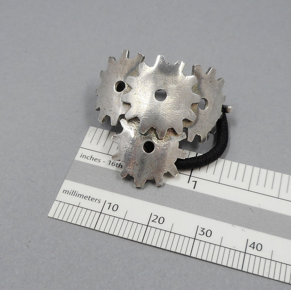 Size of Gears Ponytail Holder from Forged Mettle Jewelry
