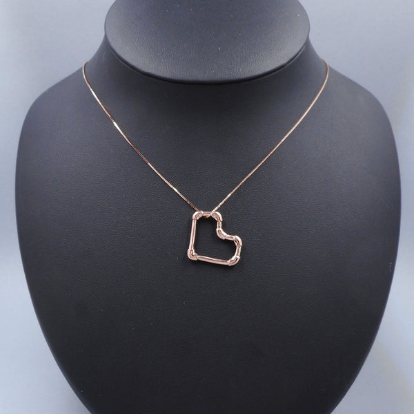 14k Rose Gold Heart Necklace from Forged Mettle Jewelry