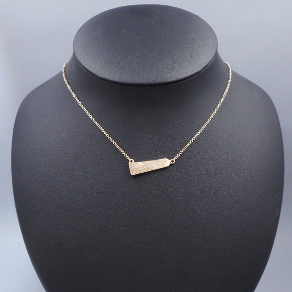 Asymmetrical Gold Bar Necklace from Forged Mettle Jewelry
