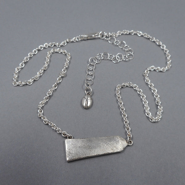 Obelisk Necklace in Sterling Silver from Forged Mettle Jewelry
