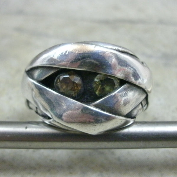 Mummy Ring in Fine Silver - PartsbyNC Industrial Jewelry