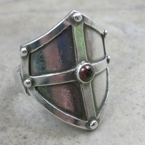 Shield Ring with Stone Cabochon from PartsbyNC