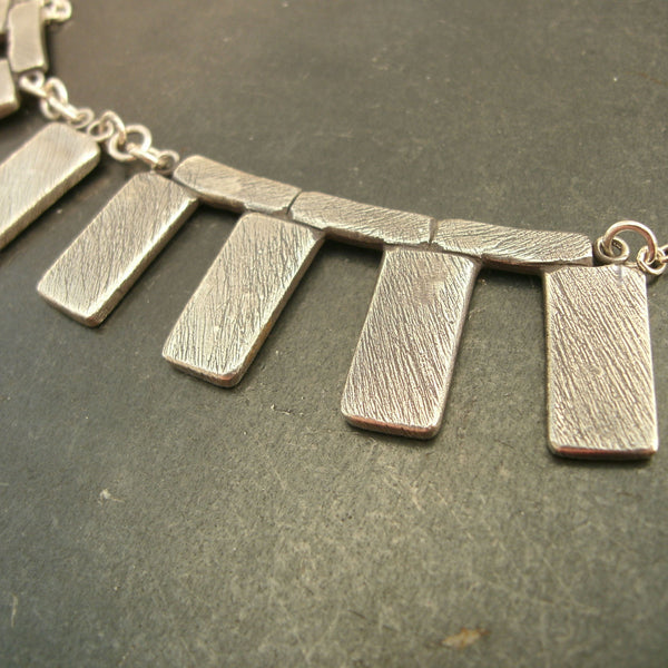 Stonehenge Necklace in Sterling & Fine Silver - PartsbyNC Industrial Jewelry