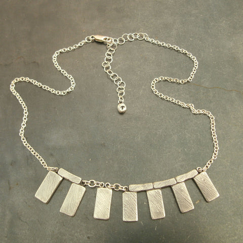 Stonehenge Necklace in Sterling & Fine Silver - PartsbyNC Industrial Jewelry