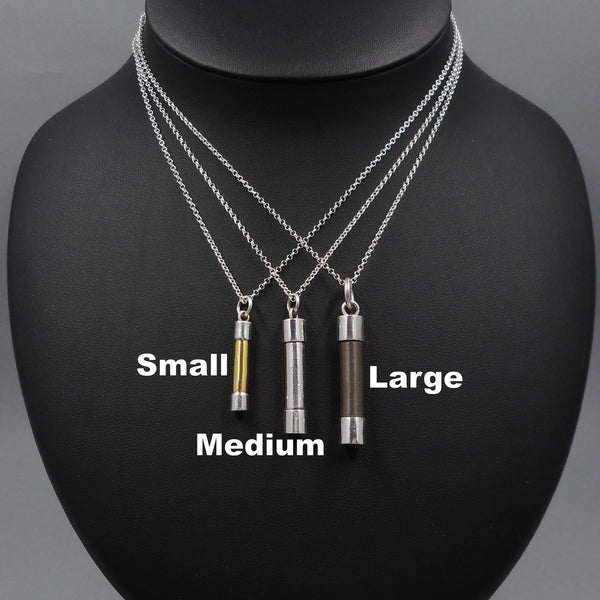  Small, Medium, and Large Fuse Pendants on Bust from PartsbyNC